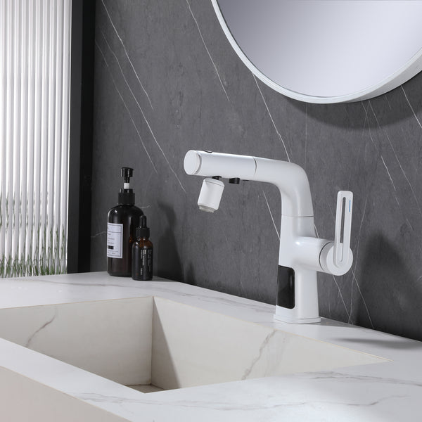 Multi-Functional Deck Mounted Industrial Single-Handle Bathroom Faucet