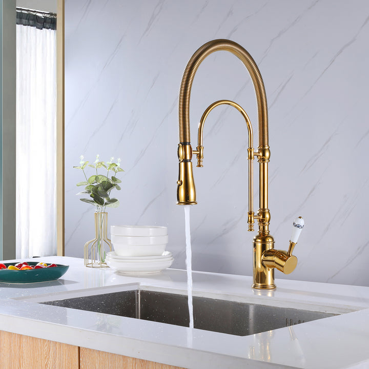 Classical Pull Down Multi-function Kitchen Faucet with Single Lever Handle - Modland