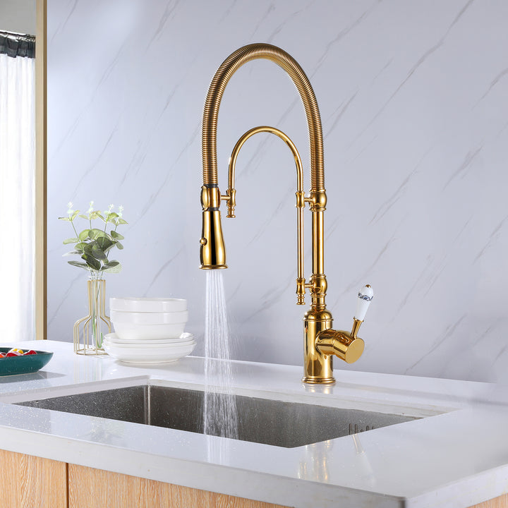 Classical Pull Down Multi-function Kitchen Faucet with Single Lever Handle - Modland