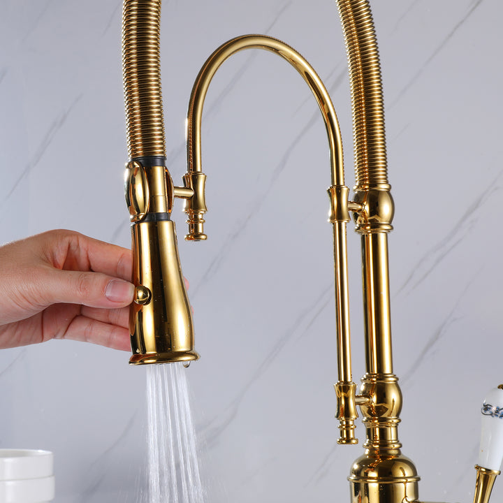 Classical Pull Down Multi-function Kitchen Faucet with Single Lever Handle - Modland