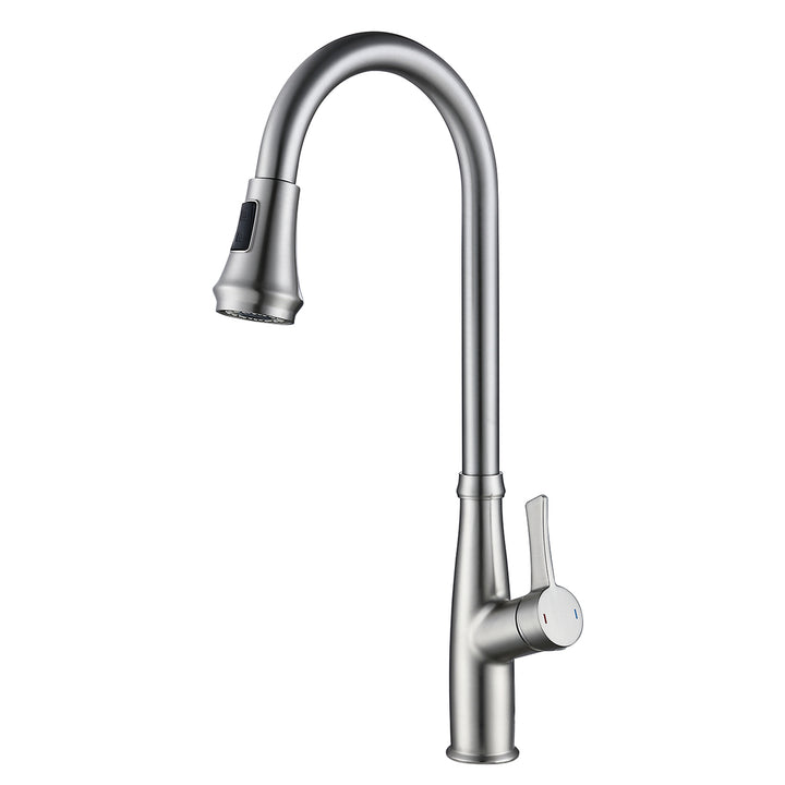 Pull Out Single Handle Two Function Deck Mounted Kitchen Faucet - Modland