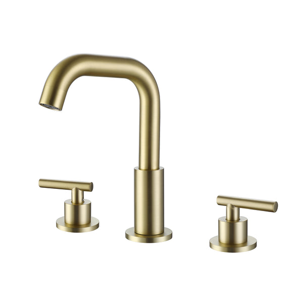 Deck Mounted Dual Handles Modern Industrial Style Bathroom Sink Faucet - Modland