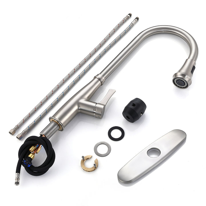 Pull Out Single Handle Two Function Deck Mounted Kitchen Faucet - Modland