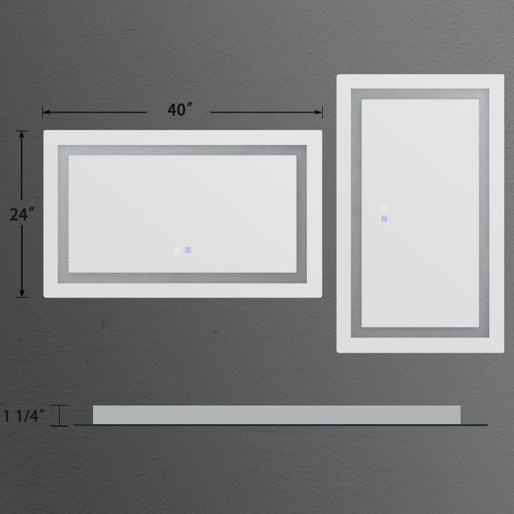 Modland LED Bathroom Vanity Mirror with Light 40*24 inch - Modland