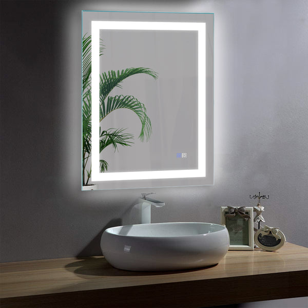 Modland LED Bathroom Vanity Mirror with Front Light,28*36 inch, Anti Fog, Dimmable,Color Temper 5000K,Night Light