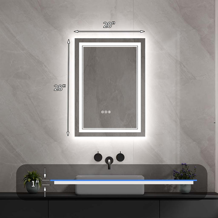 20x28 in Vanity Mirror Sizes