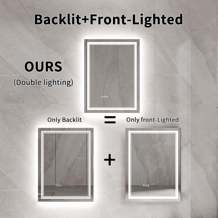 24x32 inch Vanity Mirror Backlit Front Lighted
