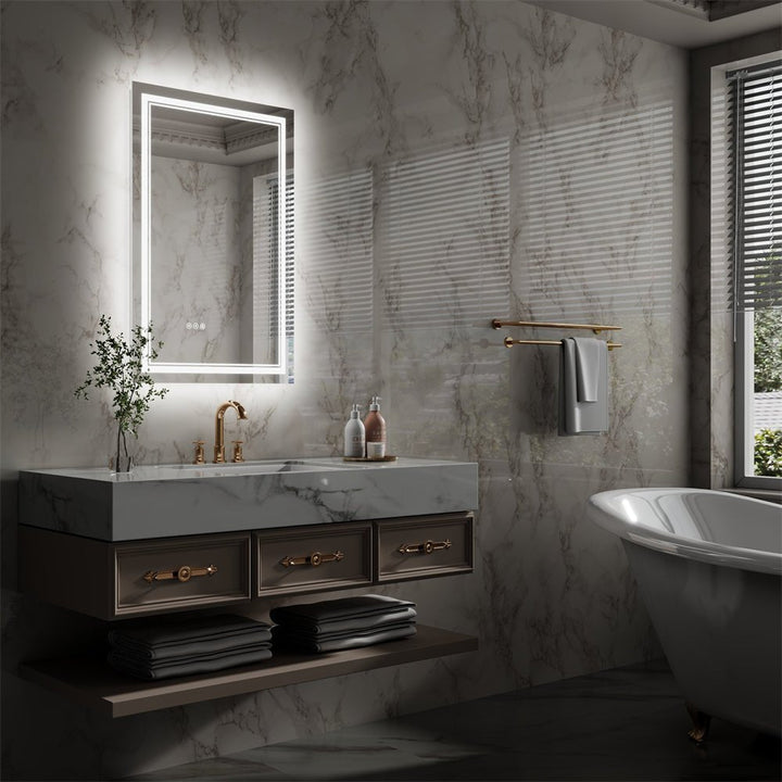 24x36 inch LED Mirror Luxury Bathroom Vanity Scene