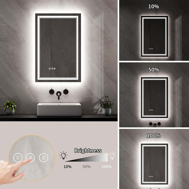 24x36 inch Vanity Mirror Brightness Adjustment