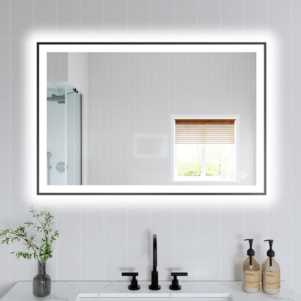 24x36 modern bathroom mirror led frame