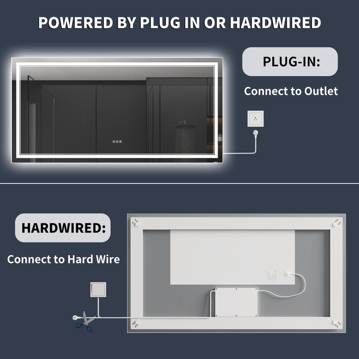 Linea 72" W x 36" H Modern Bathroom Lights over Mirror for Enhanced Illumination - Modland