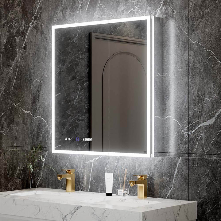 30x32 backlit bathroom medicine cabinet with lights