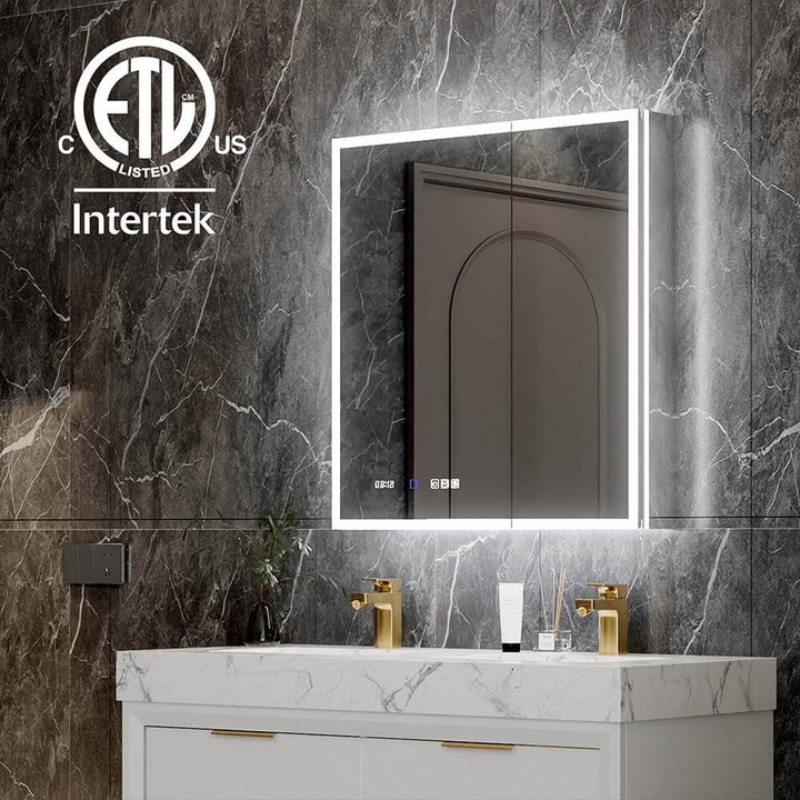 30x32 ETL certified backlit medicine cabinet