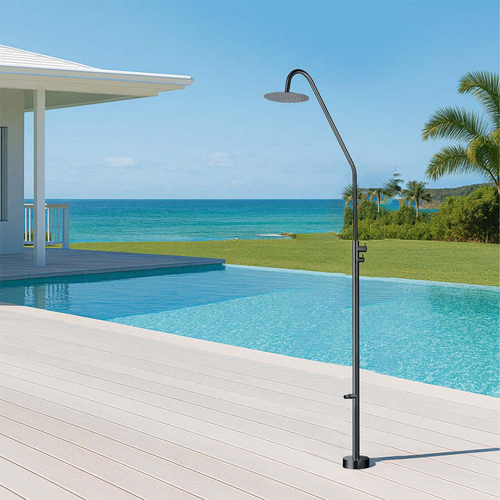 316 Stainless steel outdoor shower by pool
