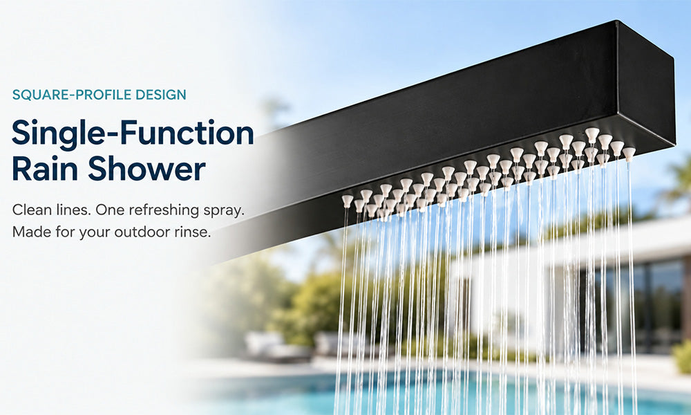 Single-Function Square Rain Shower