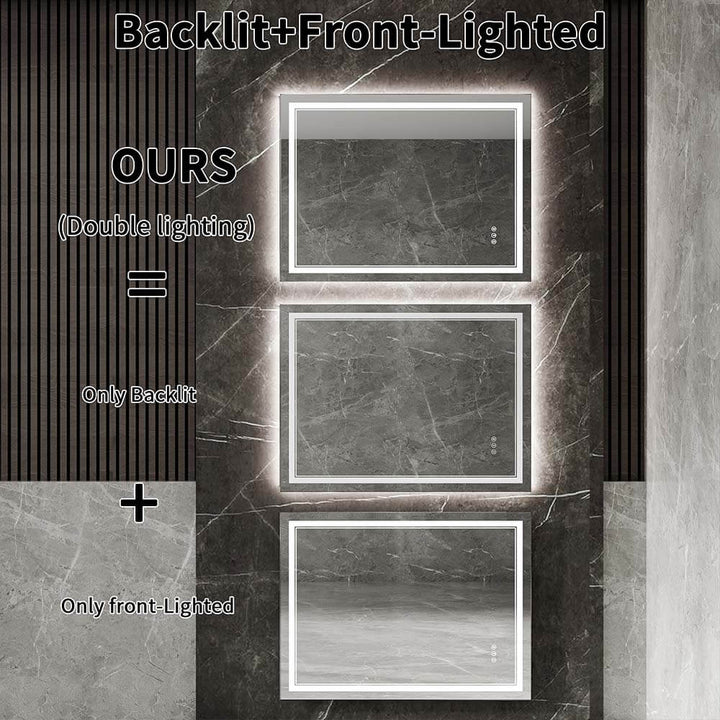 32x48 inch Vanity Mirror Backlit Front Lighted