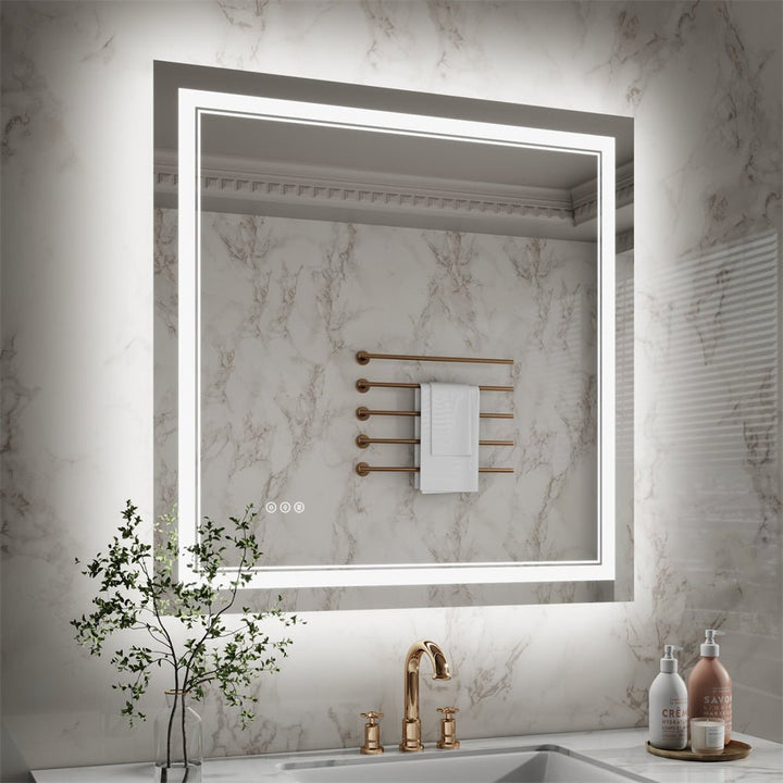 36x36 inch LED Mirror Modern Bathroom White Light