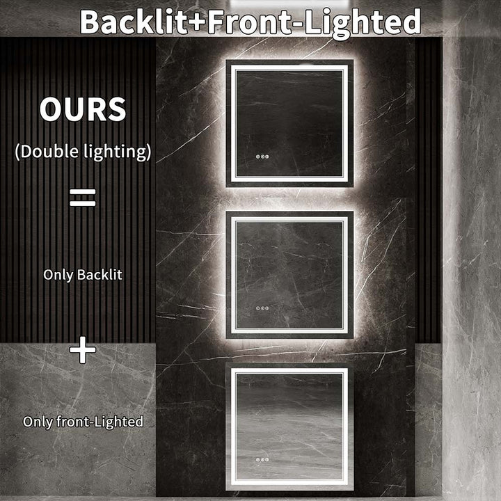 36x36 inch Vanity Mirror Backlit Front Lighted