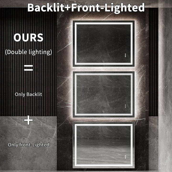 36x48 inch Vanity Mirror Backlit Front Lighted