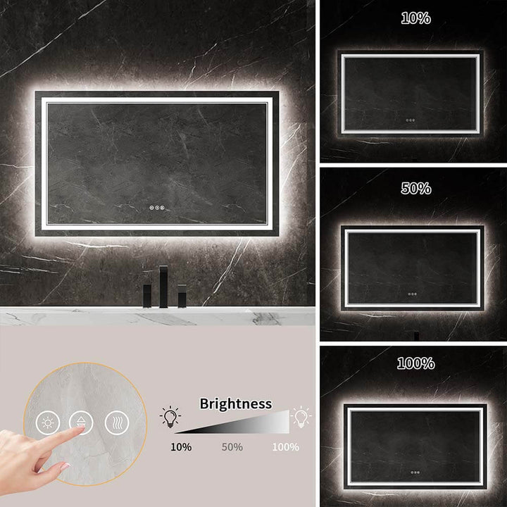 36x60 inch Vanity Mirror Brightness Adjustment