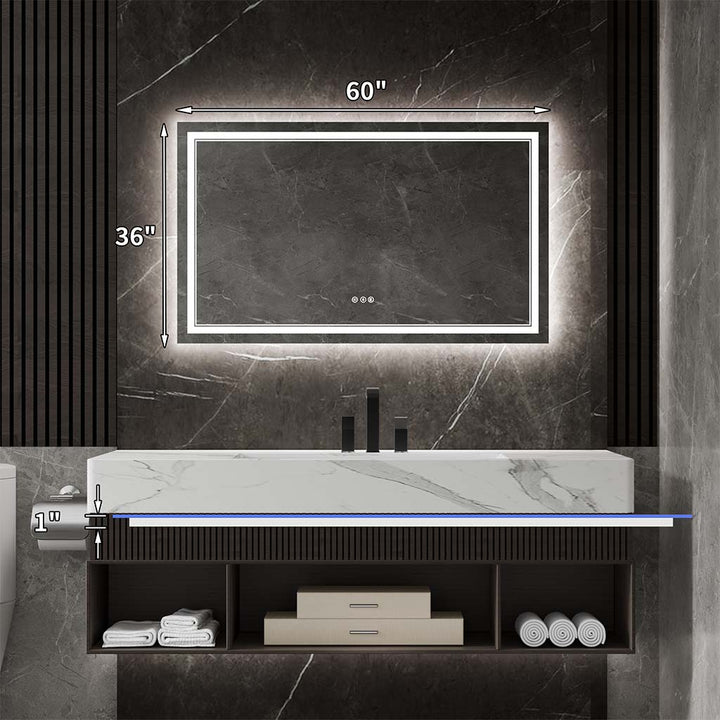 36x60 inch Vanity Mirror Sizes