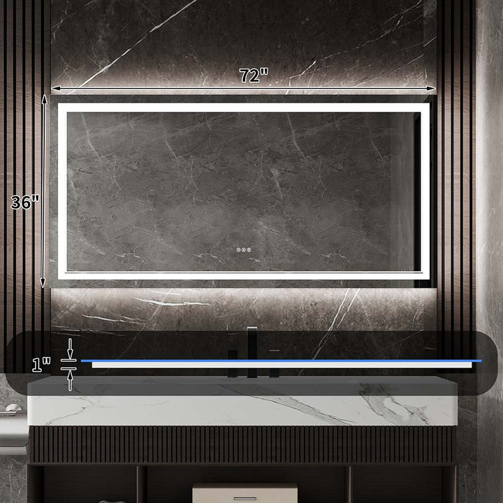 36x72 in Vanity Mirror Size