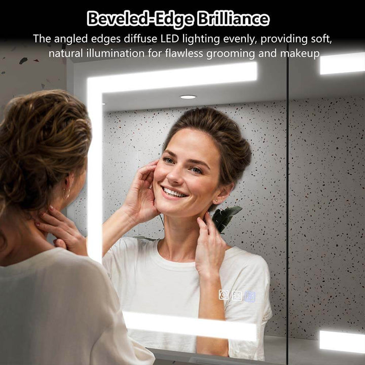 40-inch led bathroom mirror medicine cabinet illumination