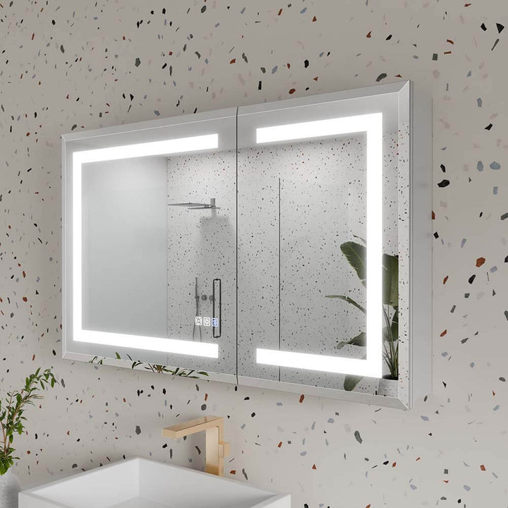 40-inch led bathroom mirror medicine cabinet