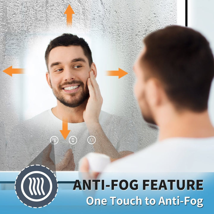 40x32 led mirror anti fog function display