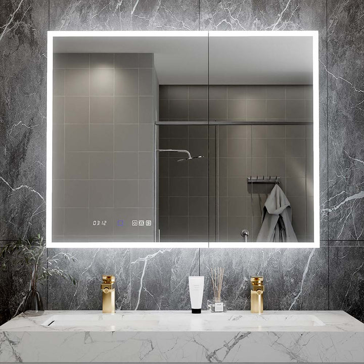 40x32 lit bathroom medicine cabinet with lights wall mounted