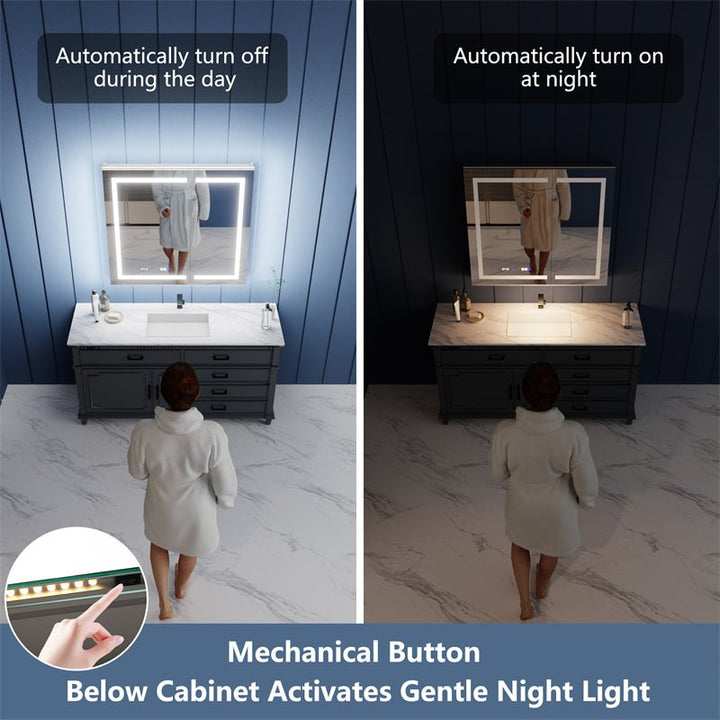 42x36 medicine cabinet with automatic night light