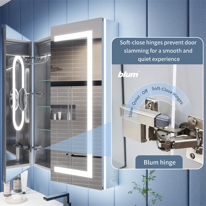 42x36 medicine cabinet with soft close hinges