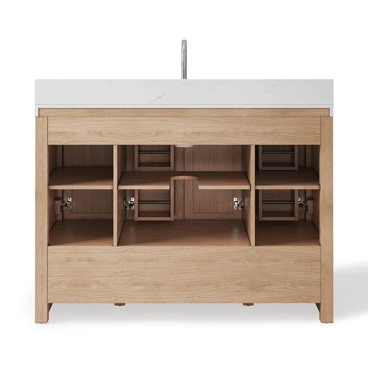 48 inch bathroom freestanding vanity interior storage layout