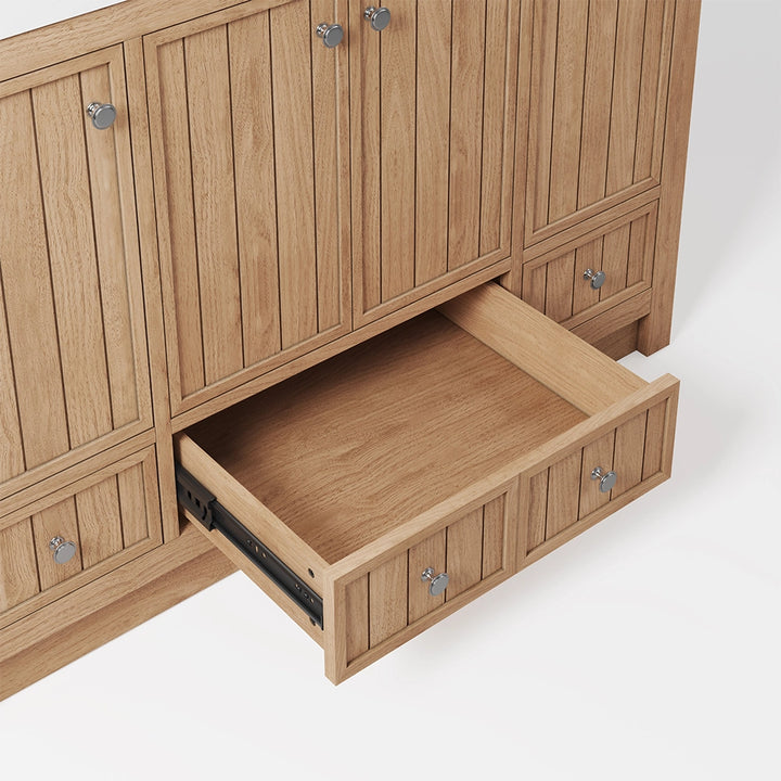 48 inch bathroom freestanding vanity open drawer detail