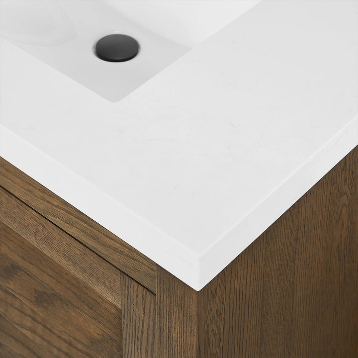 48 inch bathroom freestanding vanity quartz countertop corner