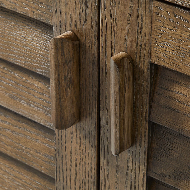 48 inch bathroom freestanding vanity solid wood handle detail