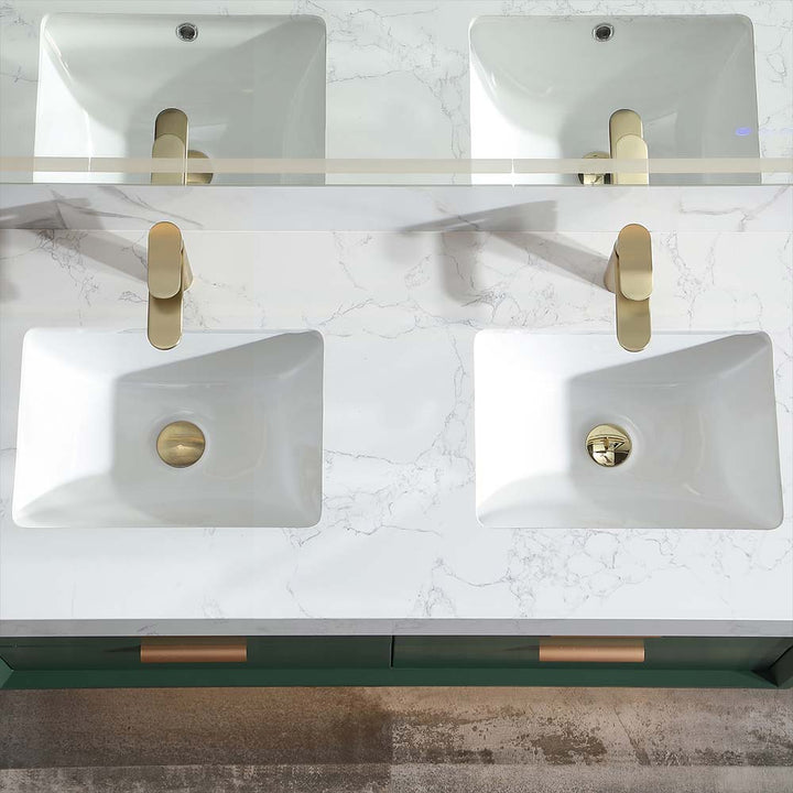 48x21 inch modern green bathroom vanity