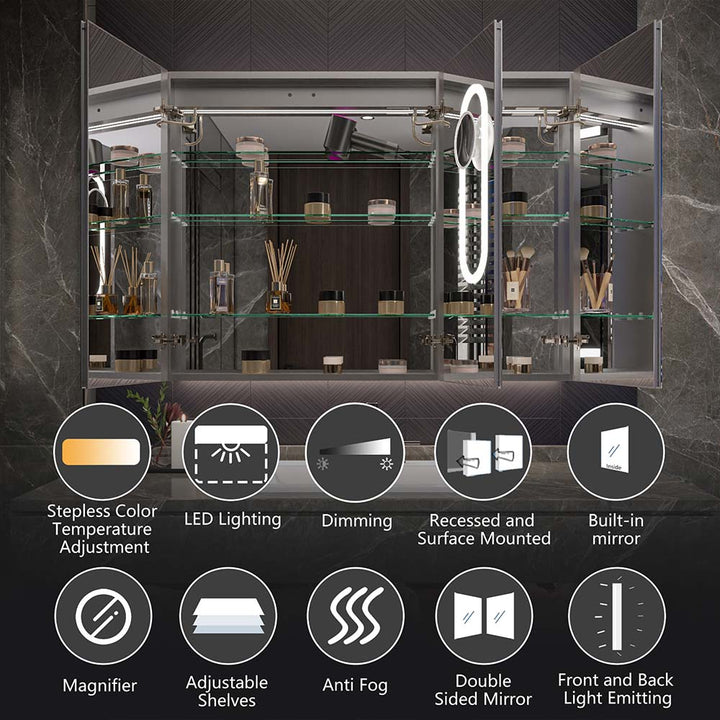 48 x 36 inch medicine cabinet features overview