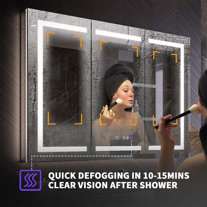 48 x 36 inch medicine cabinet quick defogging