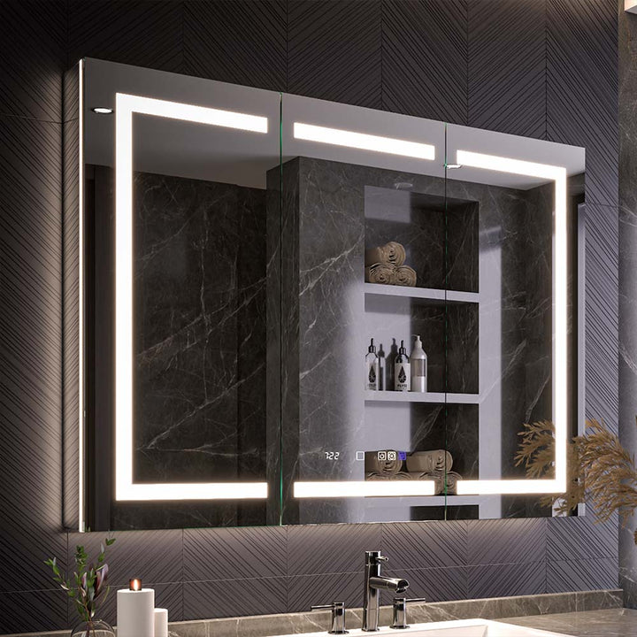 48 x 36 medicine cabinet led anti-fog