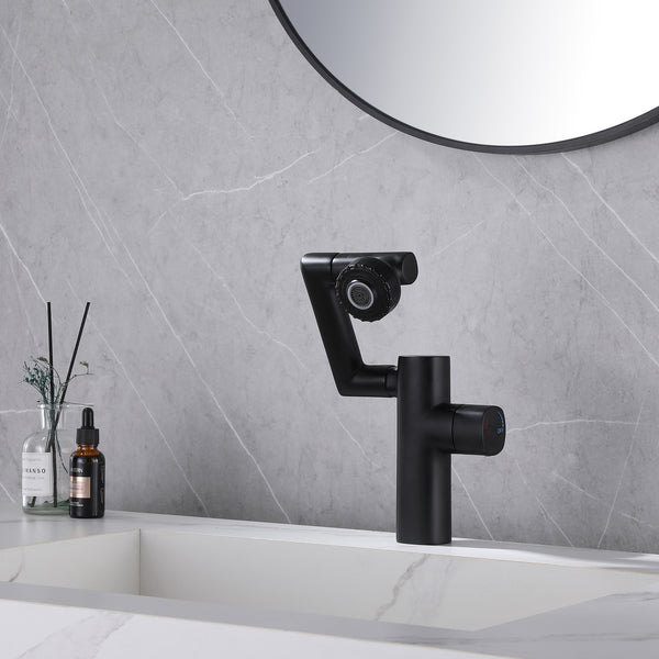 Deck Mounted Industrial Single Handle Bathroom Faucet, Single Hole