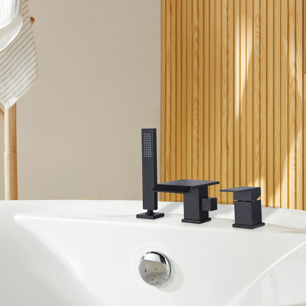 Deck Mounted Roman Tub Faucet with Handshower