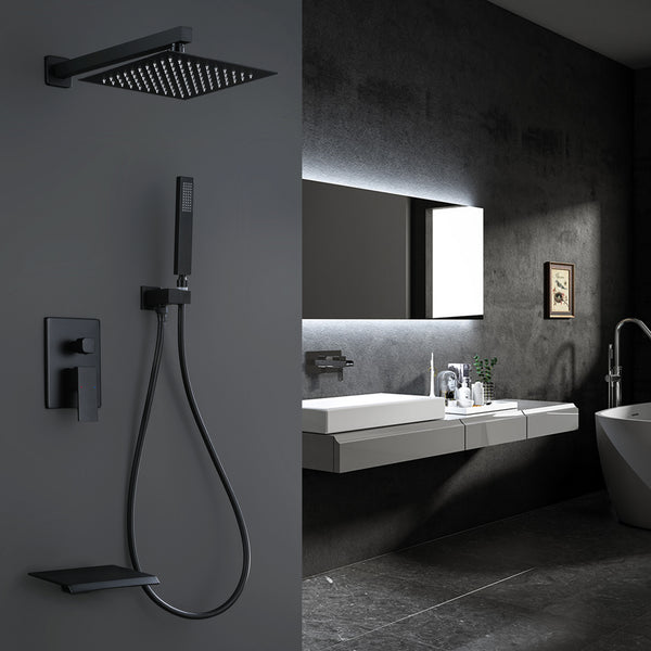 3-Function Pressure Balanced Shower System W/ Dual Handles & Rough-In Valve