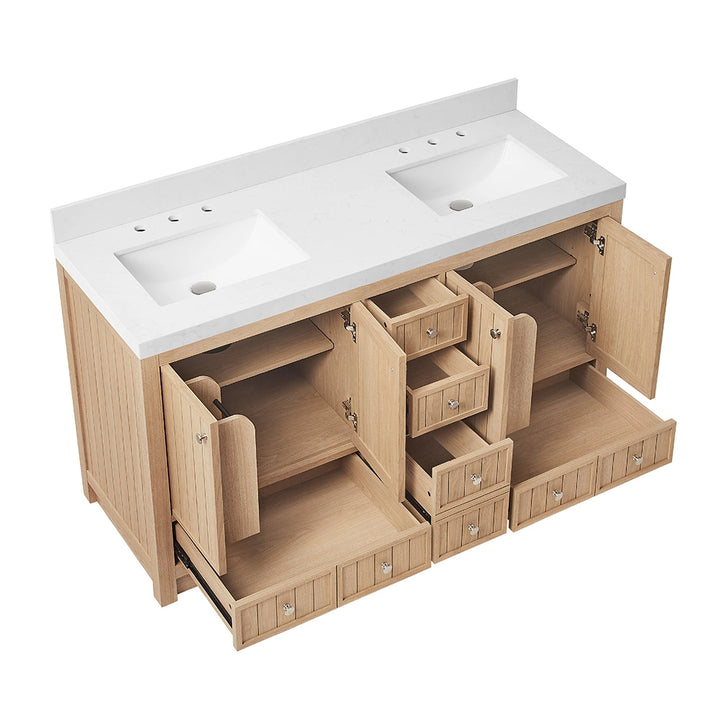 60 inch bathroom freestanding vanities empty storage drawers