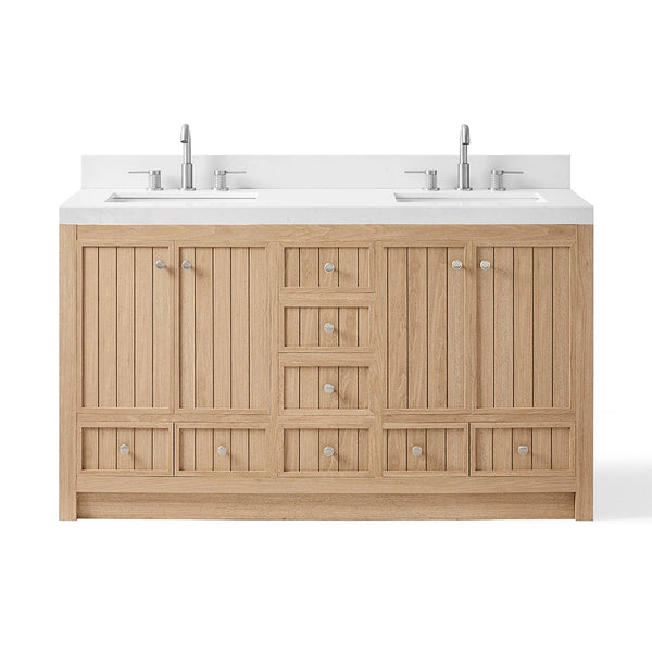 60 inch bathroom freestanding vanities double sink solid wood cabinet