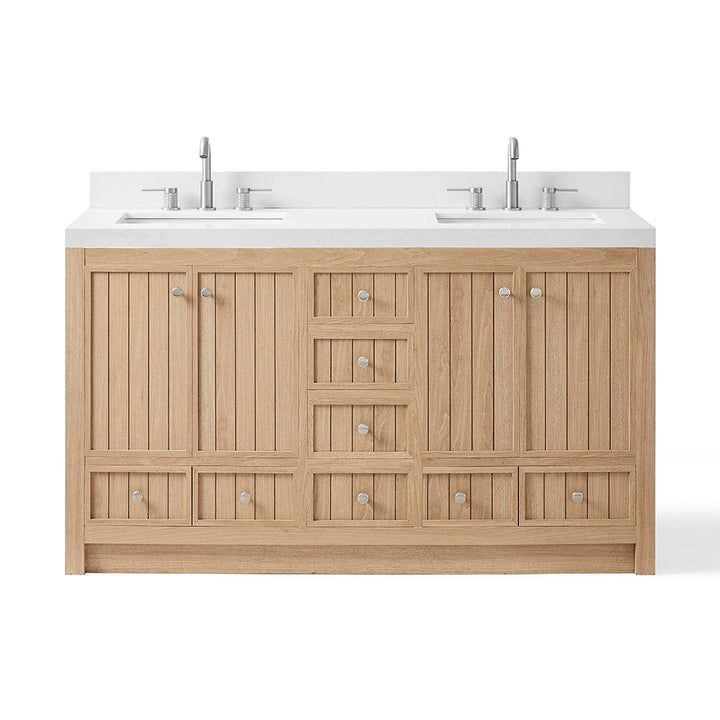 60 inch bathroom freestanding vanities double sink solid wood cabinet