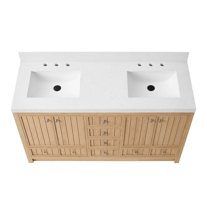 60 inch bathroom freestanding vanities top view double sink