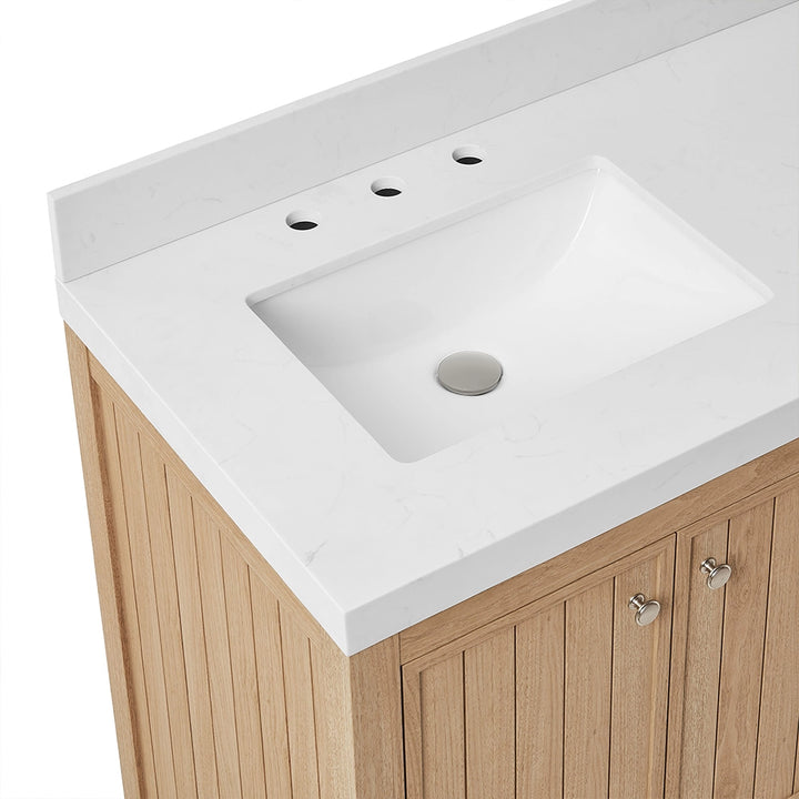 60 inch bathroom freestanding vanities white quartz sink detail