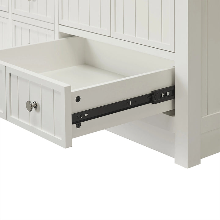 60 inch white bathroom freestanding vanities drawer slide detail