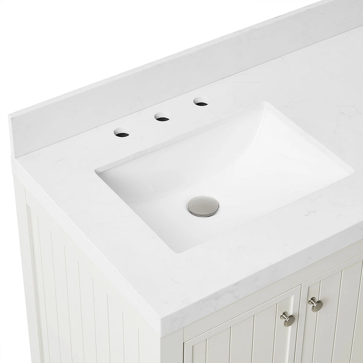 60 inch white bathroom freestanding vanities sink and countertop